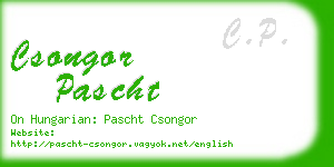 csongor pascht business card